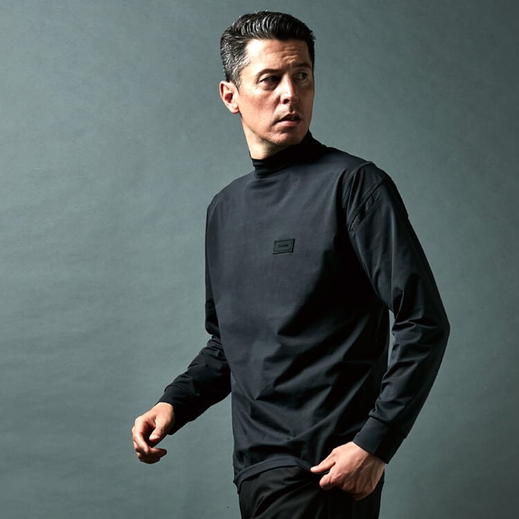 【作業服インナー 冬】男女兼用「消臭ドライ」４WAYストレッチ・制電 S～6L チャコール ブラック  作業着 / TSデザイン