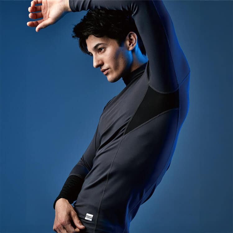 【作業服 インナー冬用】メンズ「断熱＆消臭」透湿 S～3L チャコール  ブラック色　作業着 / TSデザイン