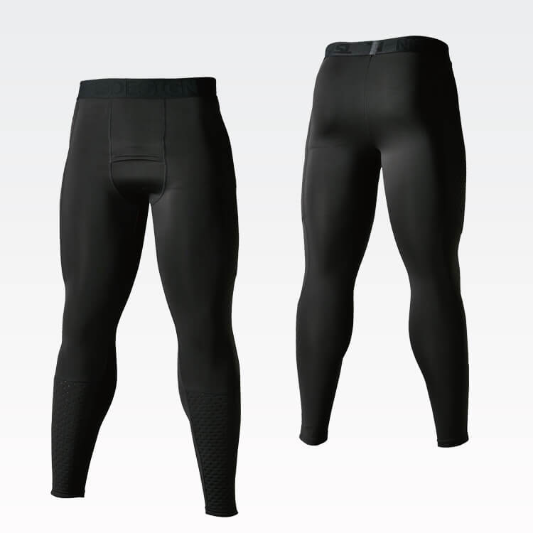 【作業着インナータイツ 冬用】メンズ「断熱＆消臭」透湿  S～3L ブラック色　作業服アンダーウェア / TSデザイン