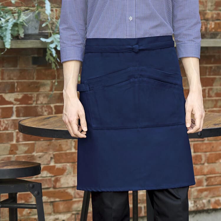 【飲食店 エプロン】オックス生地・ 5色 フリー  レストラン  ショップユニフォーム / カフェ制服