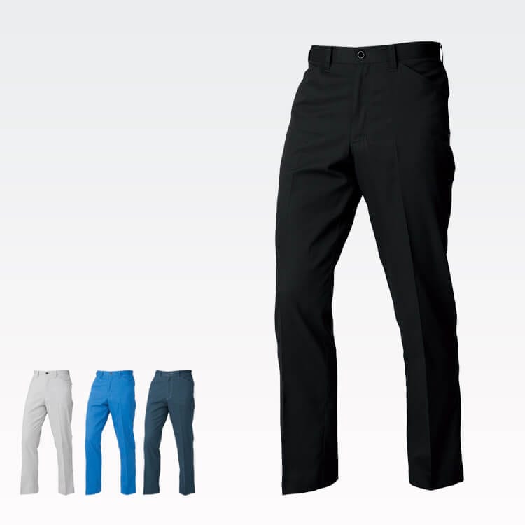 【作業着ズボン メンズ】ストレッチ・消臭素材・JIS制電適合・反射テープ付き W70～120 4色 / 作業用パンツ