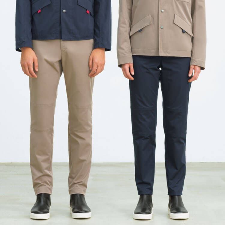 【清掃作業着ズボン 男女兼用】オールシーズン「ストレッチ＆吸汗速乾」制電 SS～5L ネイビー ベージュ/ ビルメンテナンス作業服