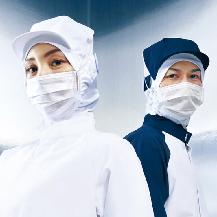 【食品工場 帽子】男女兼用「HACCP対応 異物混入防止」 制菌制電・吸汗速乾 3サイズ 6色  毛髪落下防止/食品衛生白衣帽