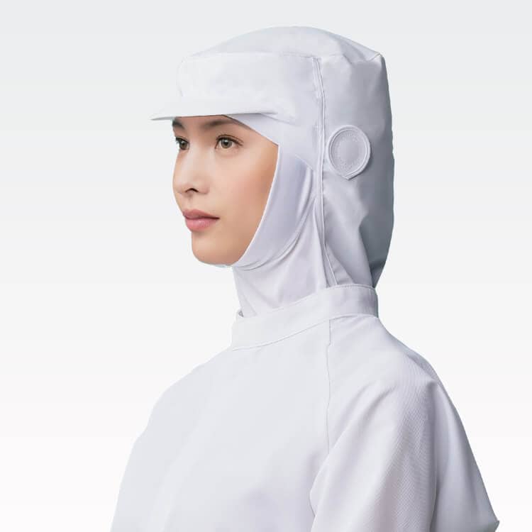 【食品工場帽子 男女兼用】「HACCP 毛髪落下防止」制菌制電・吸汗速乾 M～LL 4色 食品加工 / 衛生白衣キャップ