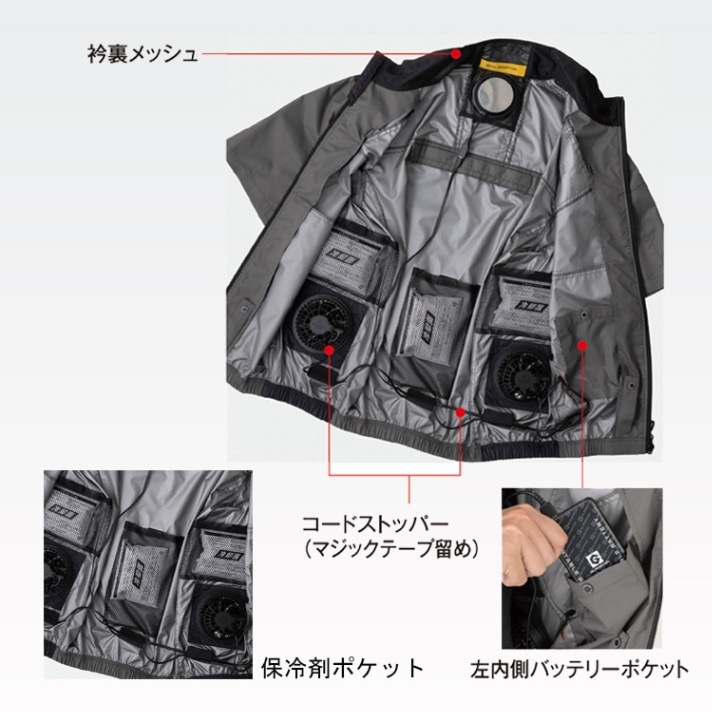ボルトクール半袖の通販－ペルチェ空調服・2025熱中症対策作業服【e