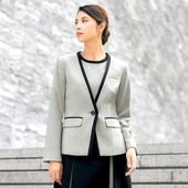 企業受付制服ジャケット夏服の通販－家庭で洗える素材・マリークワント