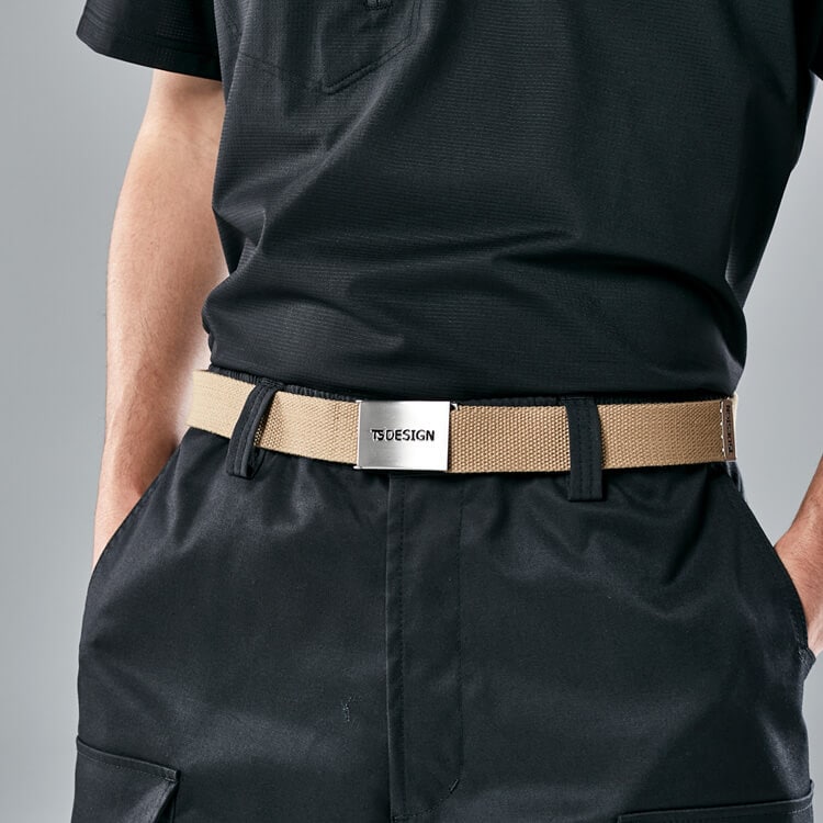 【作業着ベルト】長さ調整可能「厚みのある丈夫なコットン」全長120㎝・ベルト幅3.3㎝・フリーサイズ / 3色  (TOW84930)