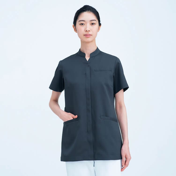 【ナース白衣ジャケット】サイドベンツ「キーループ付き」SEK制菌・吸汗防汚・制電 S～3L 5色 / ナースウェア