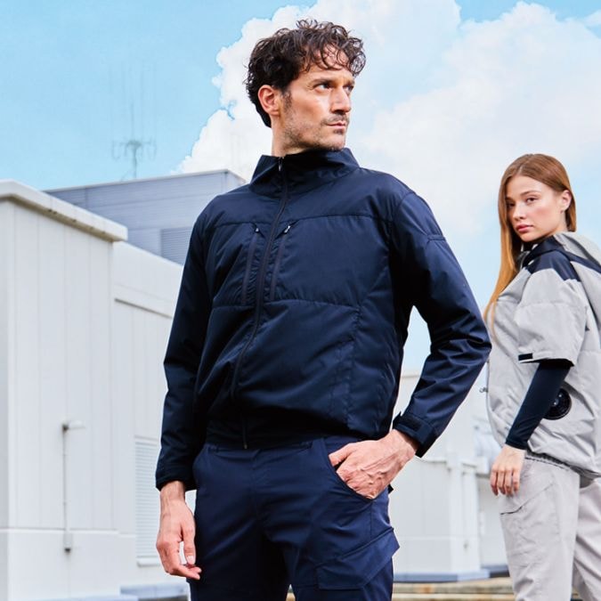 空調風神服フルセットの通販－ハイバックファン「長袖ブルゾン＆ファン