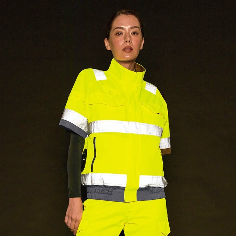 値下　空調服 空調風神服　ファン付き 反射材　LL size アプリでも風量調整 空調服 空調風神服 ファン付き 反射材 LL size アプリでも風量調整