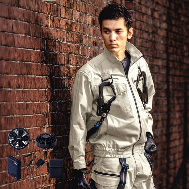 空調服セット ー ファン付きウェア・サンエス 空調風神服・ボルト