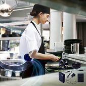 空調服コックコート半袖｜ファン付き白衣・厨房の熱中症対策・飲食店