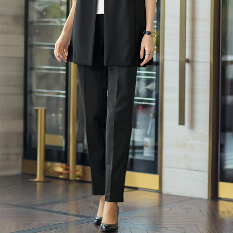 【テーパードパンツ】オールシーズン・撥水素材「裾上げ済みで直ぐに着用できる」ストレッチ・透け防止 5～19号 全2色 / ジェーンパッカー