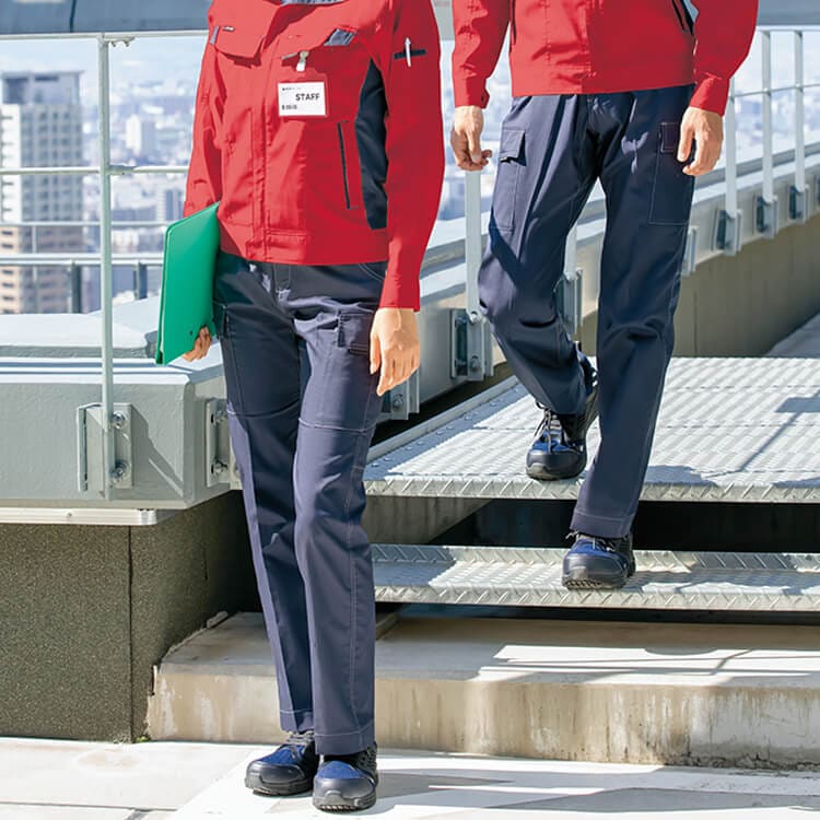 【作業着カーゴパンツ】夏服・男女兼用「驚異の運動性能」ストレッチ・JIS帯電防止  6色  3S～6L / 現場ユニフォーム 