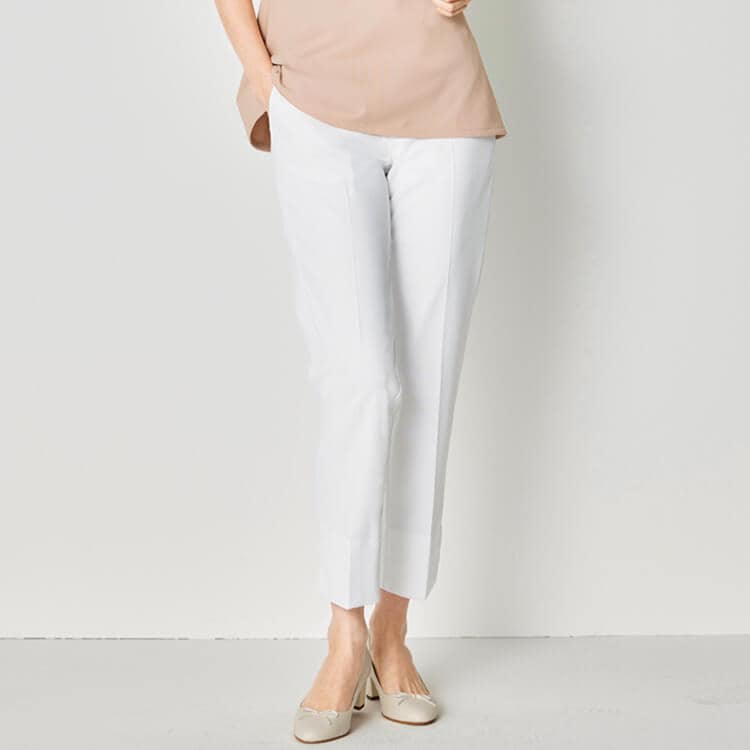 【エステ制服パンツ】ストレッチ「透け防止」SEK制菌・制電・工業洗濯対応 SS～3L 3色 / 施術着