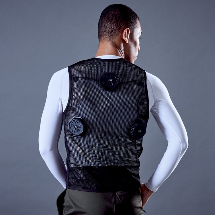 【ペルチェベスト フルセット】PV333・男女兼用「-23℃瞬間冷却」ワイド冷却面7cm M～8Ｌ/ 熱中症対策ウェア