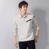 作業ポロシャツ長袖－夏用の吸汗速乾＆UVカット素材・建設現場服や工場