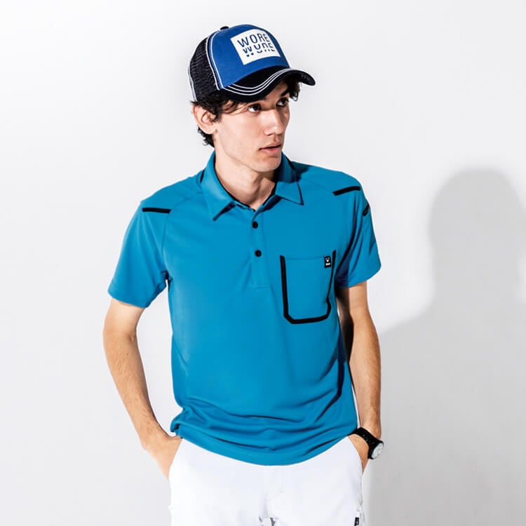 【作業ポロシャツ半袖】男女兼用「吸汗速乾＆消臭」SS～5L 6色 / スタッフユニフォーム