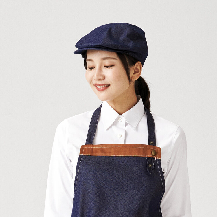 【ハンチング帽】男女兼用「後ろベルト調整」フリーサイズ・カーキ ブラウン ネイビー オレンジ ブラック色 / 業務用ユニフォーム (BOMFA9679)