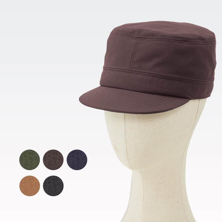 【ワークキャップ】男女兼用 「後ろベルト調整」カーキ ブラウン ネイビー オレンジ ブラック色 ・フリーサイズ / 店員ユニフォーム (BOMFA9680)