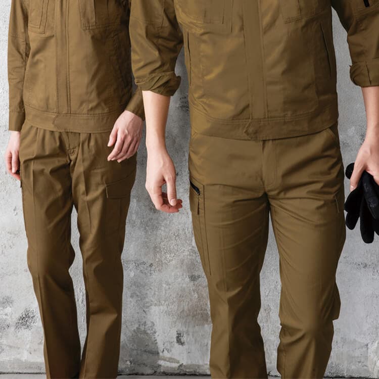 【作業服カーゴパンツ メンズ】夏用「綿100%素材、溶接作業にもおすすめ」W70～120 4色 / 製造工場ユニフォーム