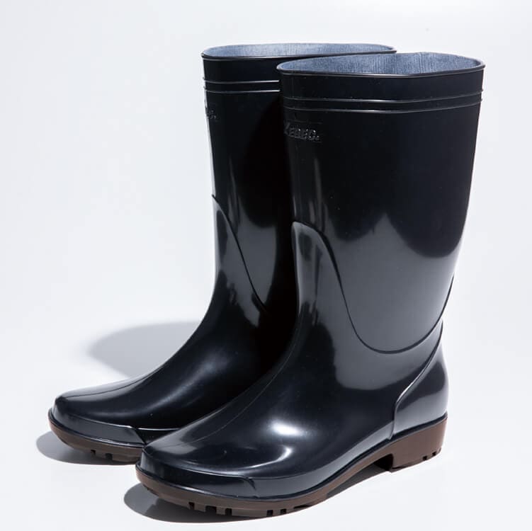 【作業長靴 ショート丈】耐油・耐滑「先芯なし」PVC素材・抗菌加工 22～30cm ホワイト ブラック色 