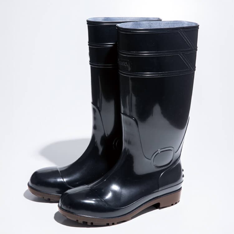 【作業長靴ロング丈 先芯入り】耐油・耐滑「抗菌加工」防臭 22～30cm ホワイト ブラック色 