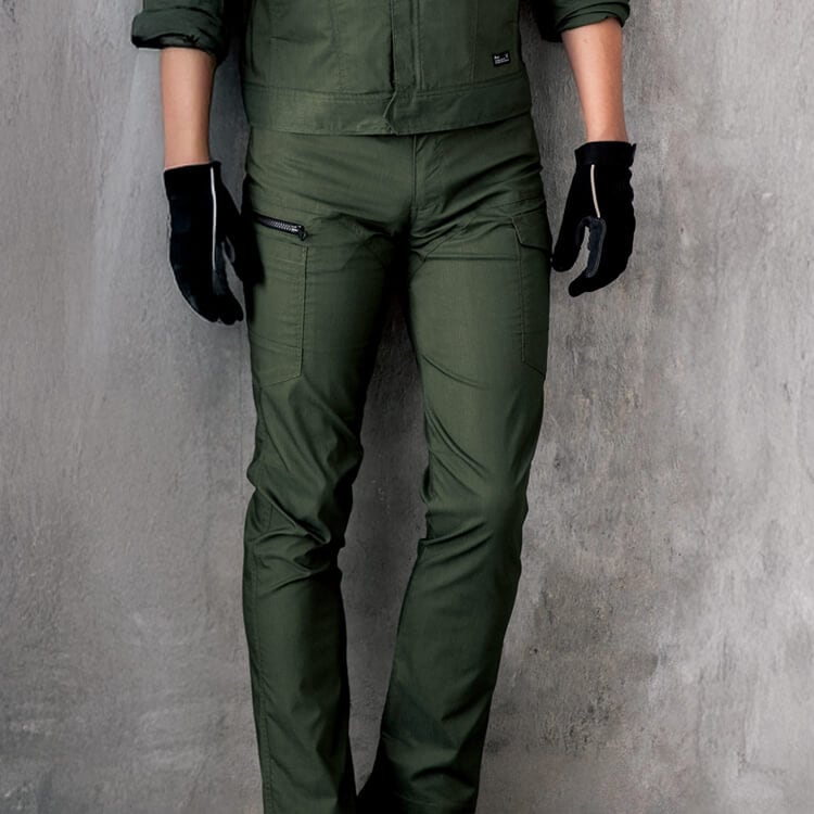 【作業服カーゴパンツ メンズ】夏用・ストレッチ「接触冷感」JIS制電・ECO素材 W70～120cm 4色 / 作業ユニフォーム