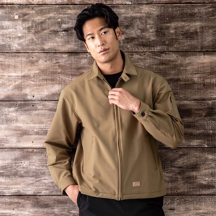 【ディッキーズ作業着ジャケット 】男女兼用・オールシーズン「ジャージみたいな作業服」ストレッチ 4色 XS～3XL / 作業ユニフォーム