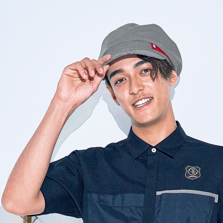 【清掃員 帽子】カラーテープ交換可「チドリ柄」フリーサイズ（57～62㎝）/ ビルメンテナンスユニフォーム (SEL69859)