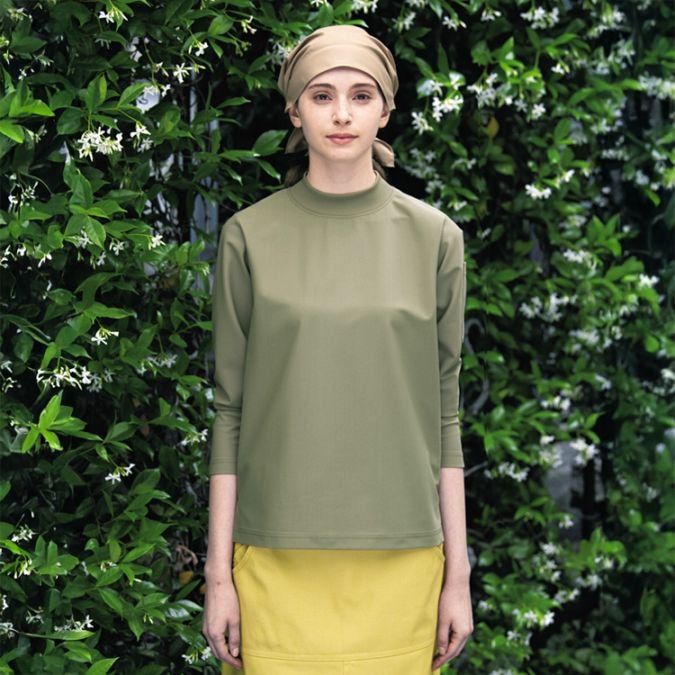 【レストラン制服長袖】男女兼用「塩素系洗剤に強い素材」SS～3L 5色 / 飲食店ユニフォーム