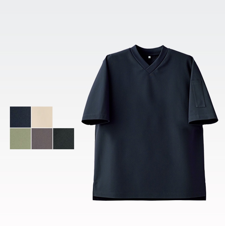 【飲食店制服 Tシャツ 】男女兼用「塩素系洗剤に強い素材」SS～3L 5色 / スタッフユニフォーム