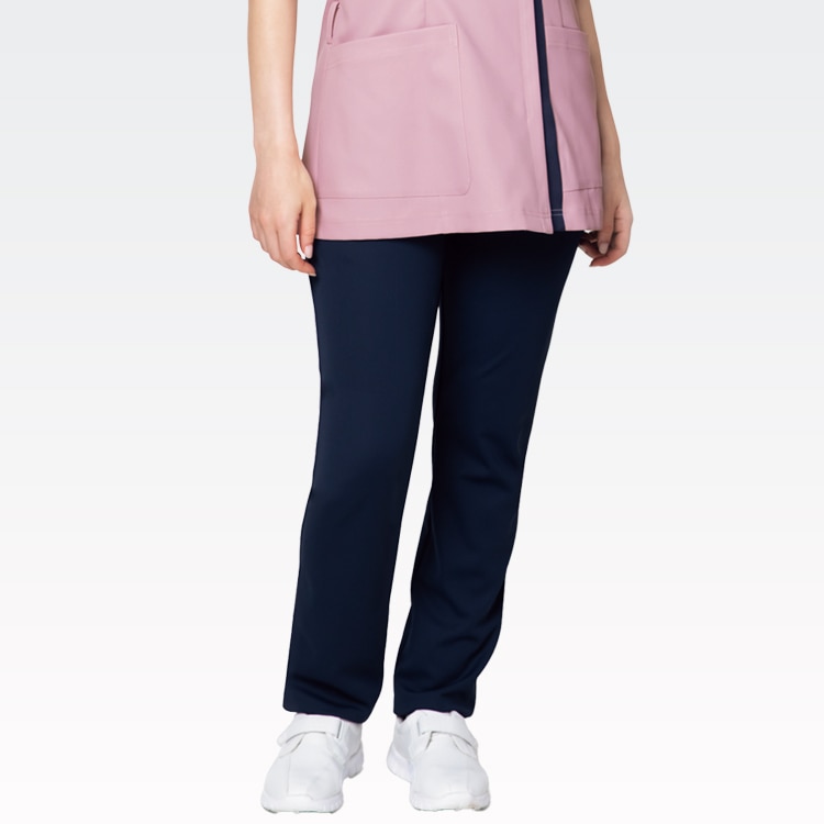 【医療ユニフォーム パンツ】レディース・ストレッチ「SEK制菌＆透け防止」工業洗濯可・吸汗・制電 S～5L 5色 / ナースウェアズボン　