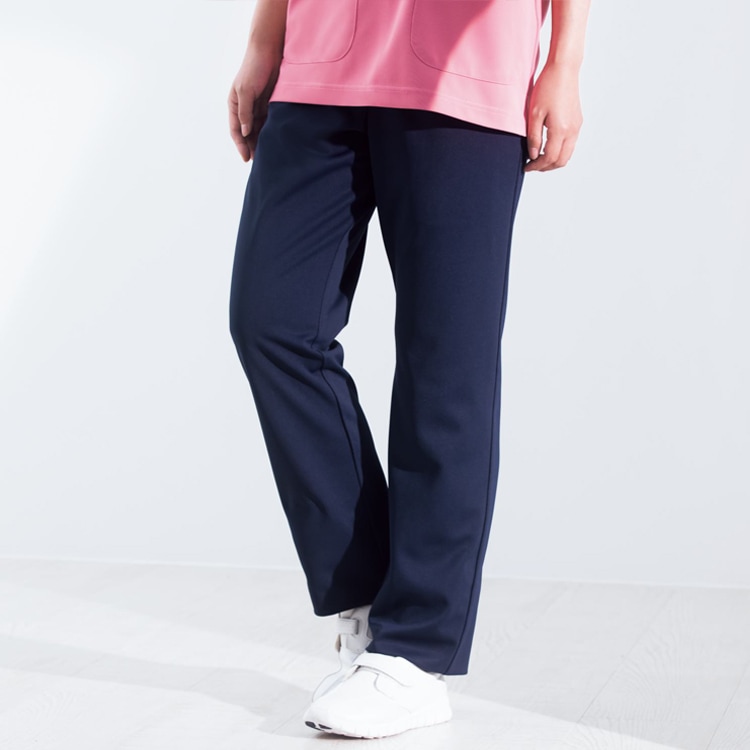 【医療ユニフォームパンツ 男女兼用】ストレッチ「疲労軽減のニット生地」SEK制菌・工業洗濯可 SS～5L 5色 / ナースウェアズボン