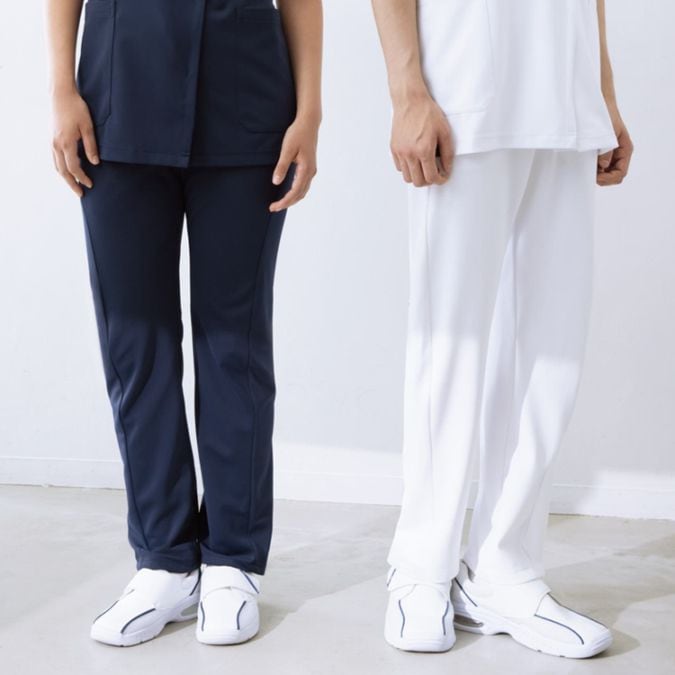 【医療ユニフォームパンツ 男女兼用】ストレッチ「抜群のフィット感」SEK制菌・工業洗濯可・透け防止 SS～5L 2色 / 看護師ズボン