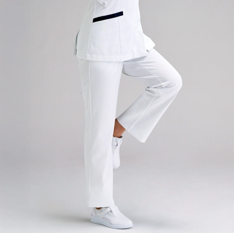 【看護師パンツ 男女兼用】ウエストゴム「透け防止裏地付き」吸汗・SS～大きいサイズ9Lまで  2色 / スクラブパンツ