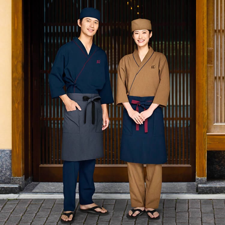 select shop KURO専用ユニフォーム 和食店 前掛け－居酒屋制服、割烹料理や和風店舗のユニフォームに