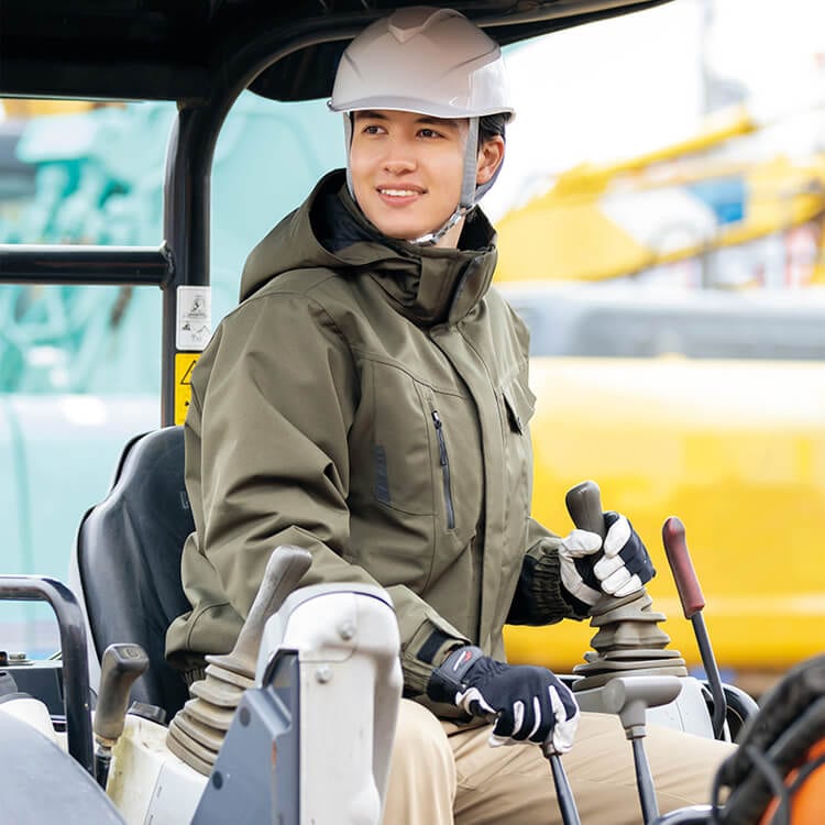 【防寒服 男女兼用】防水作業着「光電子 保温中綿」ECO素材 3S～6L 4色 / 現場作業服  (IIS6065)