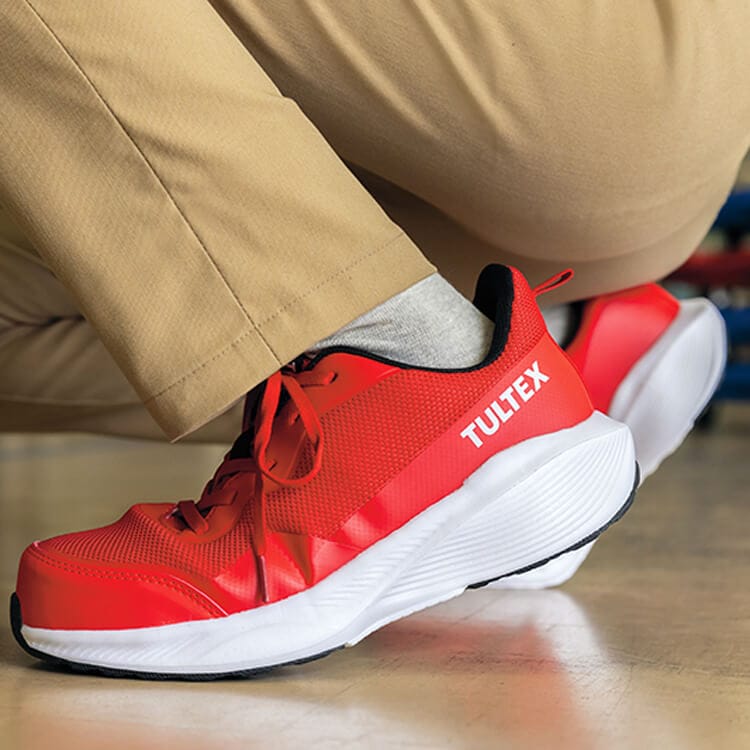 【作業用シューズ】衝撃吸収「超軽量＆厚底仕様」22.5～30.0㎝ 5色 セーフティーシューズ / TULTEX 