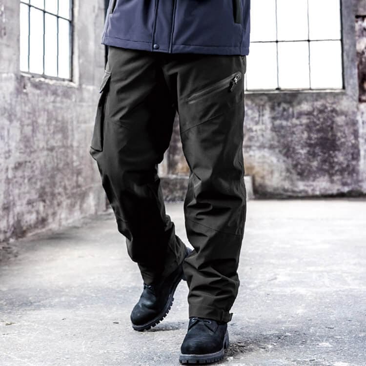 【防寒パンツ 男女兼用】防水作業ズボン「4WAYストレッチ」透湿素材 S～3XL 黒色 / 雨具 (NOKDR6803)