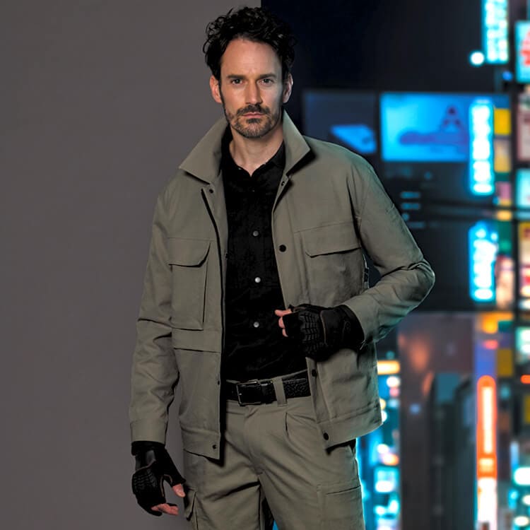 【作業服ブルゾン 男女兼用】ストレッチ「収納力抜群のポケット」S～5L 3色 / 軽量ワークウェア