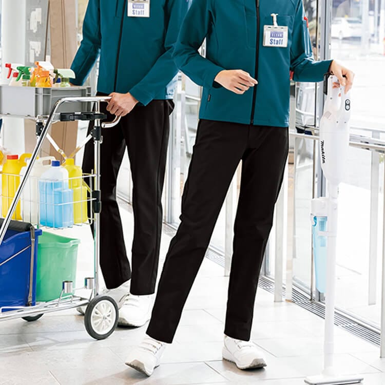 【作業着ズボン 男女兼用】ストレッチ「ノータック仕様」帯電防止 SS～6L 6色 TULTEX / 清掃員ユニフォーム