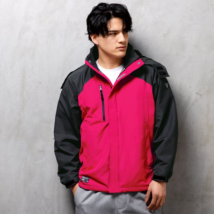 【軽防寒ブルゾン 男女兼用】フード付き「アルミ素材保温」SS～5L 7色 / イベント用ユニフォーム