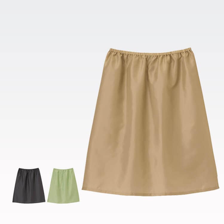 【ペチコート】「透け防止インナー」フリーサイズ　3色  / レディース用ユニフォーム