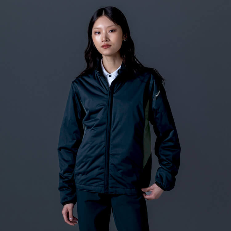 【軽防寒 作業着】男女兼用「軽量中綿＆ストレッチ素材」 S～6L 6色 / 作業ユニフォーム