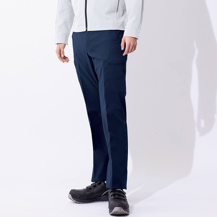 【作業服パンツ 男女兼用】ノータック「超軽量 ストレッチ素材」帯電防止 3S～6L 6色 / 作業ユニフォーム