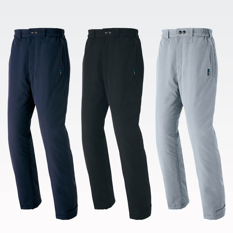 【防寒パンツ 男女兼用】軽量「裏アルミ 中綿仕様」 SS～6L 3色 / 作業着ズボン 冬用
