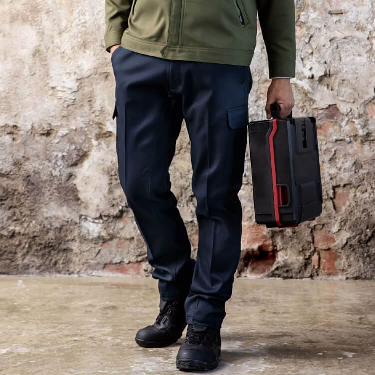 【作業服カーゴパンツ】JIS帯電防止「ストレッチ ヨコ伸び13％」裏綿 SS～6L 5色 / エコマーク認定