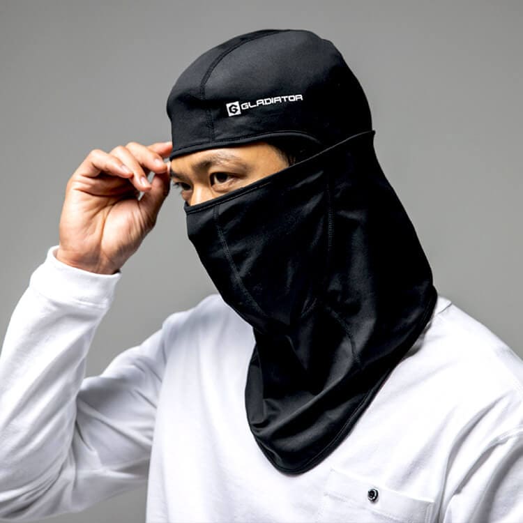 【防寒フェイスカバー】ハイパーストレッチ「保温性×裏起毛」フリーサイズ  3色 冬用作業着 / フェイスマスク