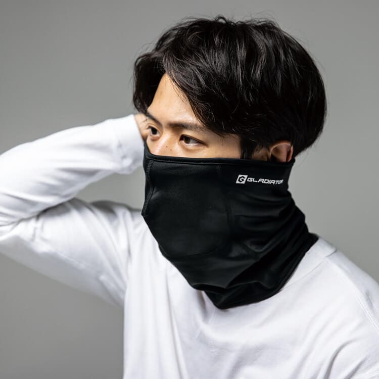 【防寒グッズ ネックウォーマー】ハイパーストレッチ「保温性×裏起毛」フリーサイズ 3色 作業用 / フェイスマスク